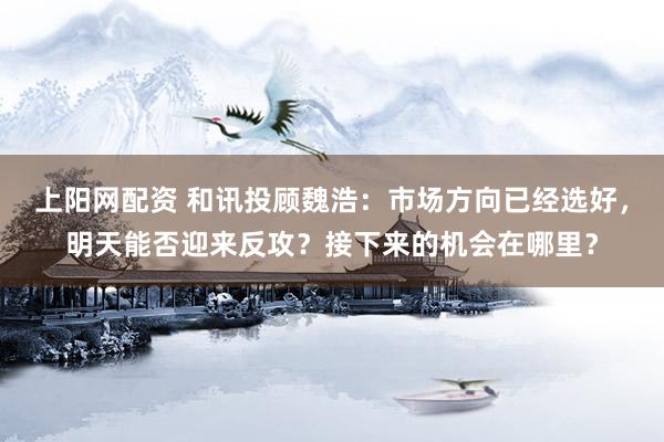 上阳网配资 和讯投顾魏浩：市场方向已经选好，明天能否迎来反攻？接下来的机会在哪里？