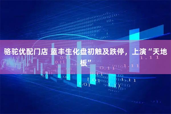 骆驼优配门店 蓝丰生化盘初触及跌停，上演“天地板”