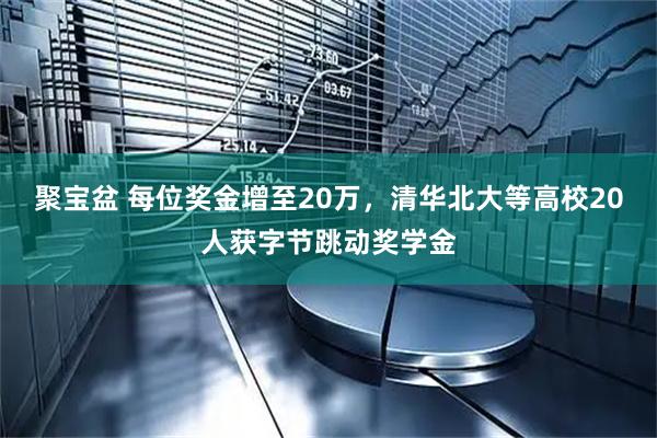聚宝盆 每位奖金增至20万，清华北大等高校20人获字节跳动奖学金