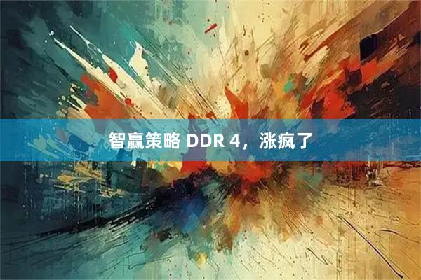 智赢策略 DDR 4，涨疯了